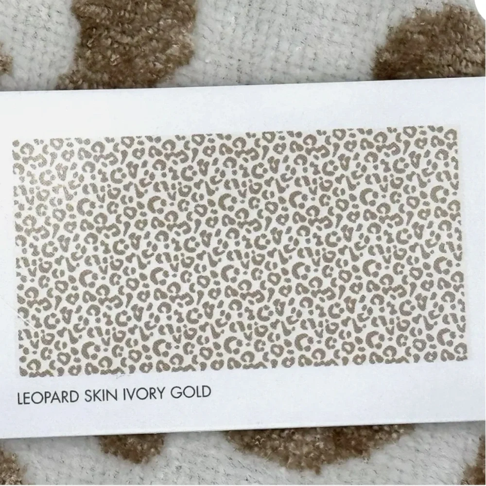 🆕 Leopard Beach Towel Ivory Gold